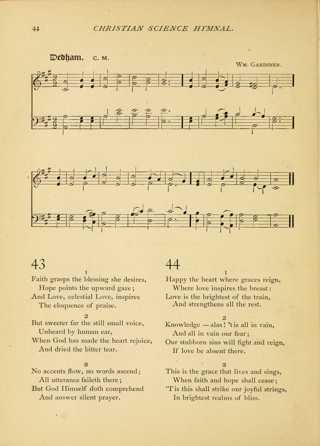 Christian Science Hymnal: a selection of spiritual songs page 44