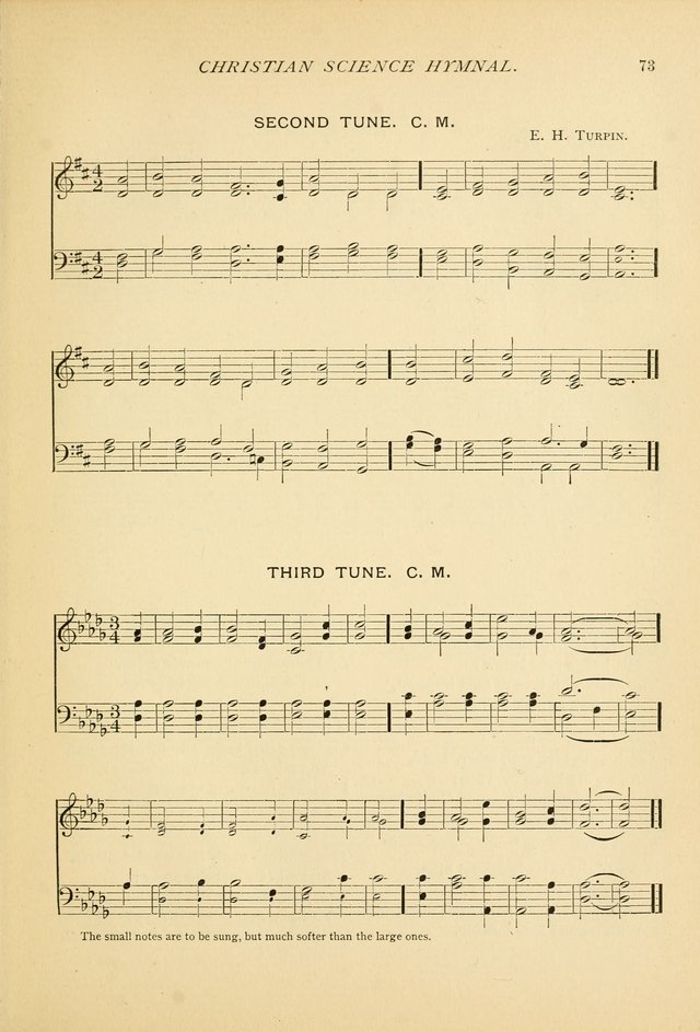 Christian Science Hymnal: a selection of spiritual songs page 73