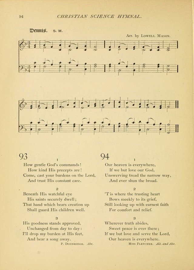 Christian Science Hymnal: a selection of spiritual songs page 94