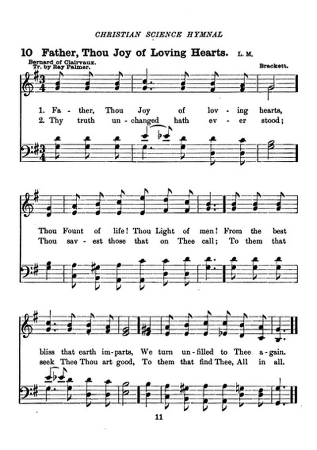 Christian Science Hymnal page 11