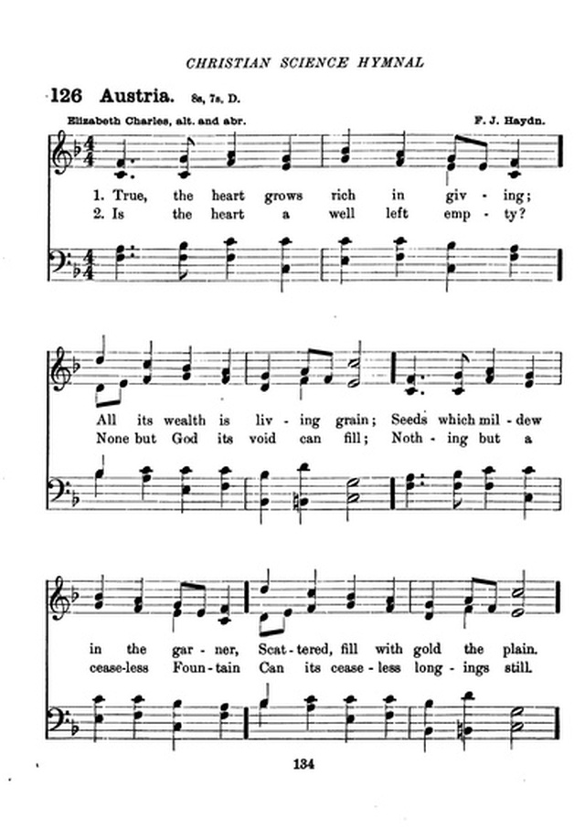 Christian Science Hymnal page 134