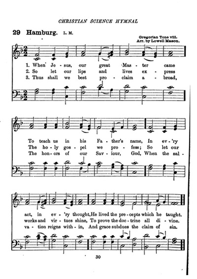 Christian Science Hymnal page 30