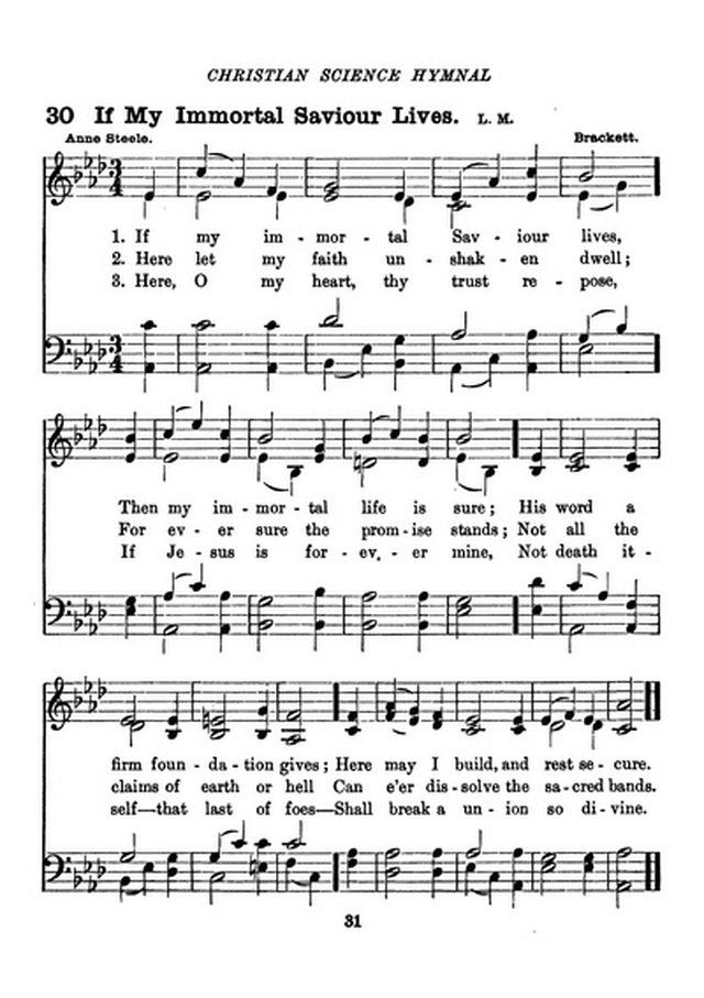 Christian Science Hymnal page 31