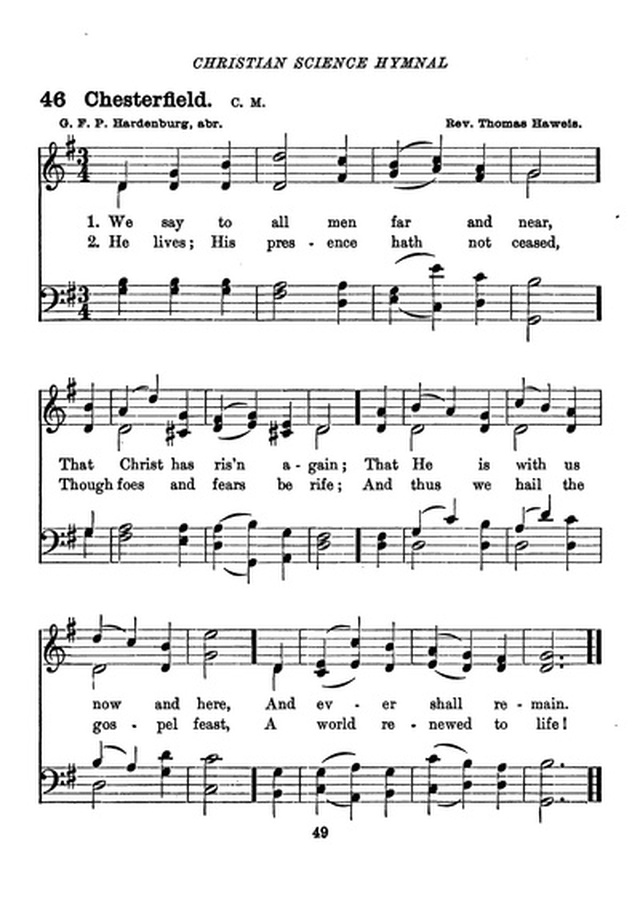 Christian Science Hymnal page 49
