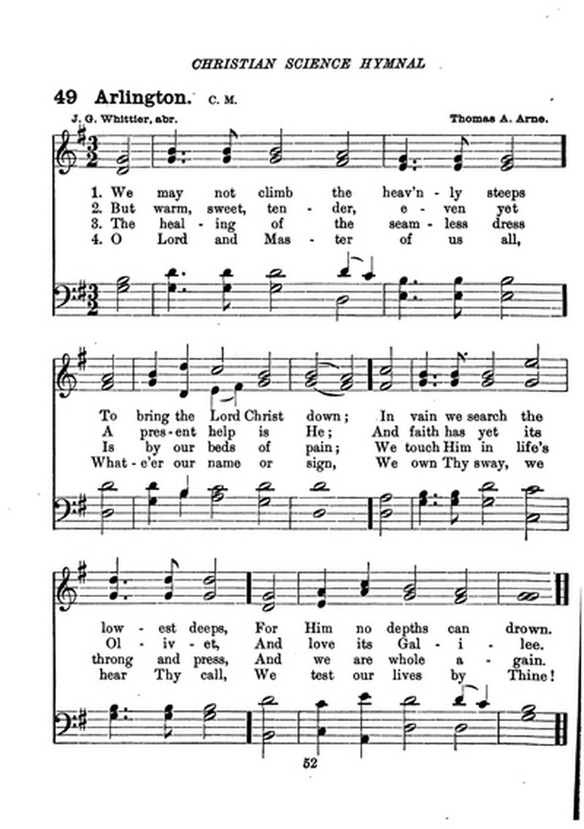 Christian Science Hymnal page 52