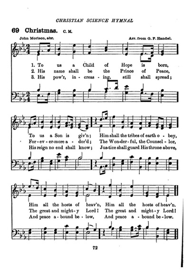 Christian Science Hymnal page 72