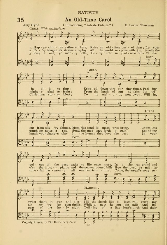 The Church School Hymnal page 28