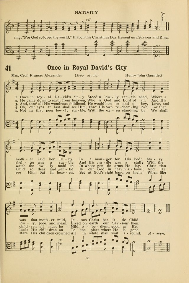 The Church School Hymnal page 33