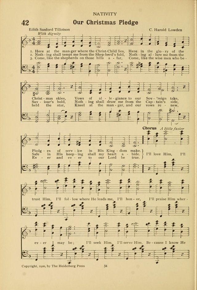 The Church School Hymnal page 34