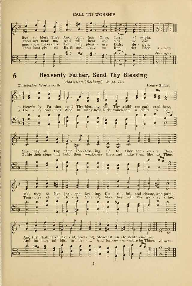The Church School Hymnal page 5