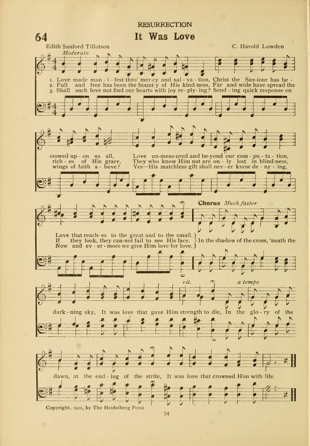 The Church School Hymnal page 54