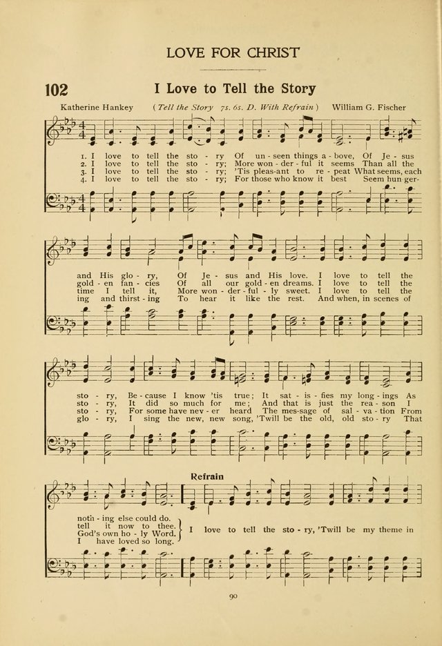 The Church School Hymnal page 90