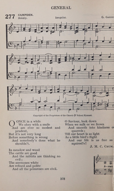 The Church and School Hymnal page 378