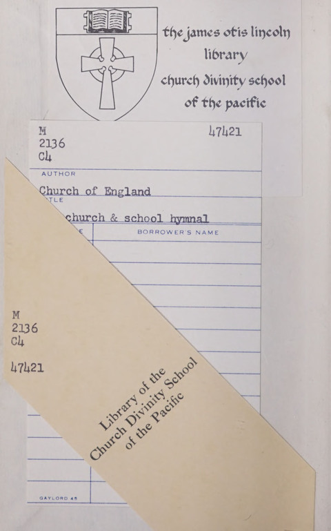 The Church and School Hymnal page i