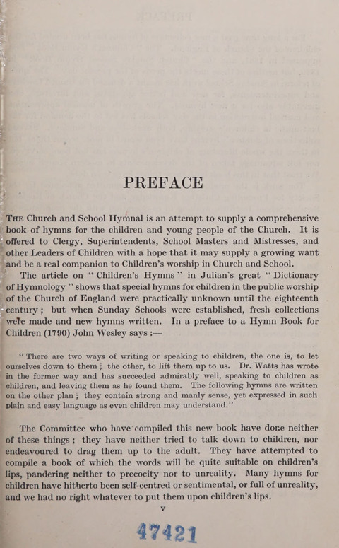 The Church and School Hymnal page x