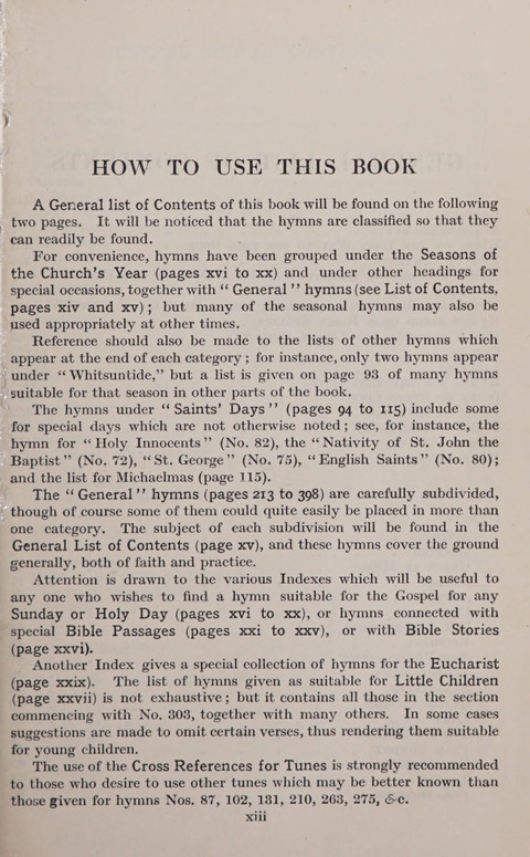 The Church and School Hymnal page xviii