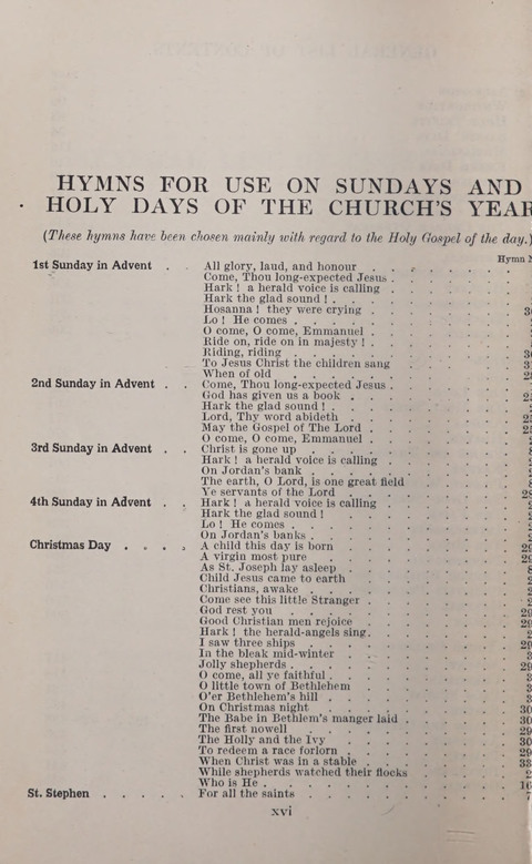The Church and School Hymnal page xxi