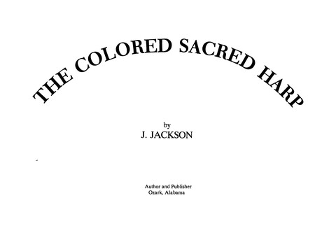 The Colored Sacred Harp page cover