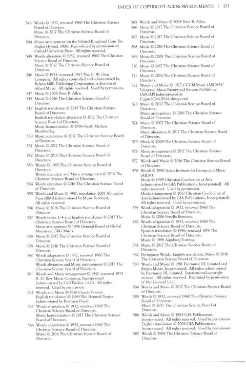 Christian Science Hymnal: Hymns 430-603 page 367