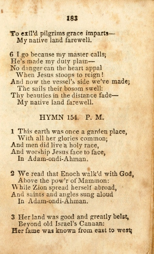 A Collection of Sacred Hymns for the Church of Jesus Christ of Latter-Day  Saints page 184