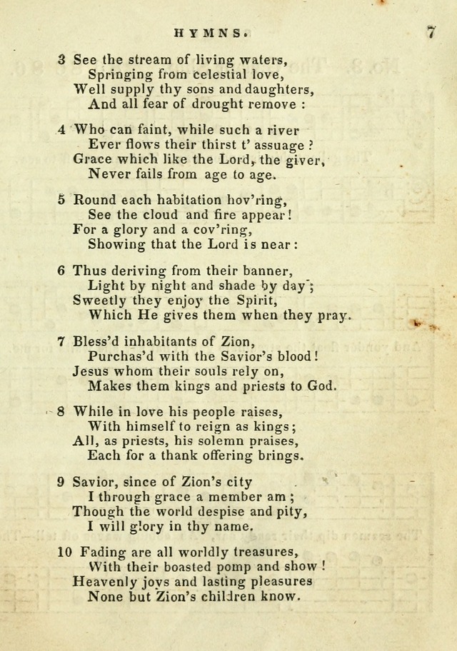 A Collection of Sacred Hymns for the use of the Latter-Day Saints page 7