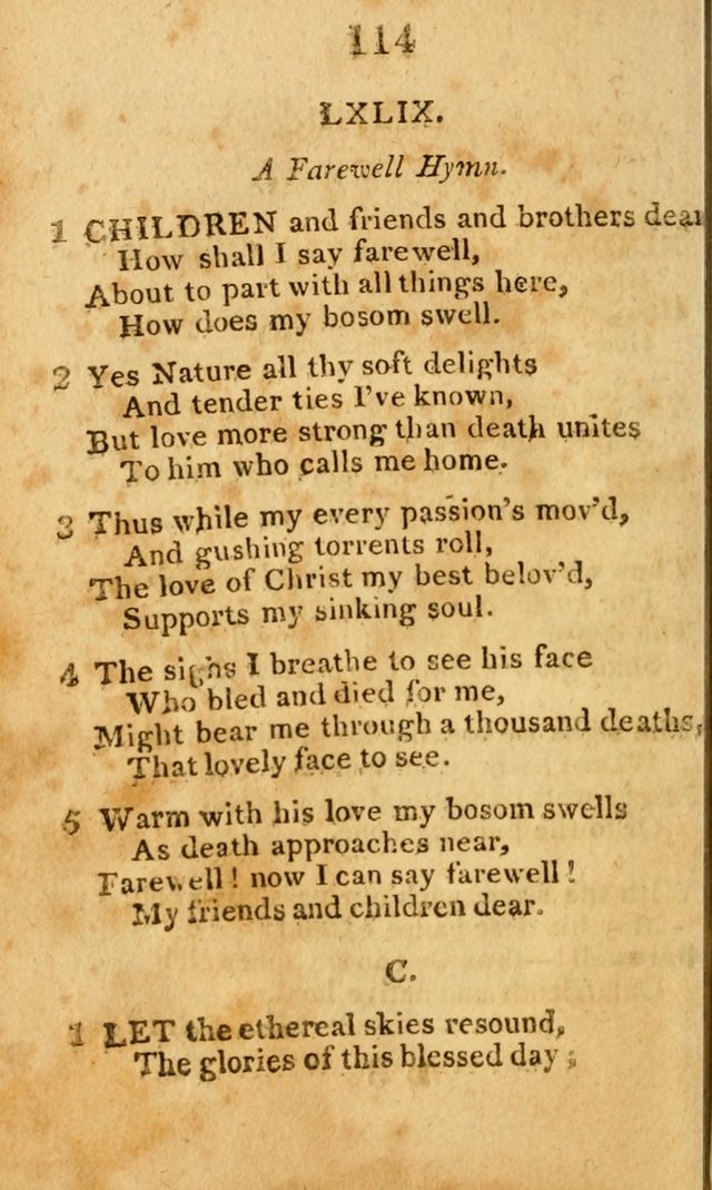 A Choice Selection of Hymns and Spiritual Songs: designed for the use of  the pious page 116