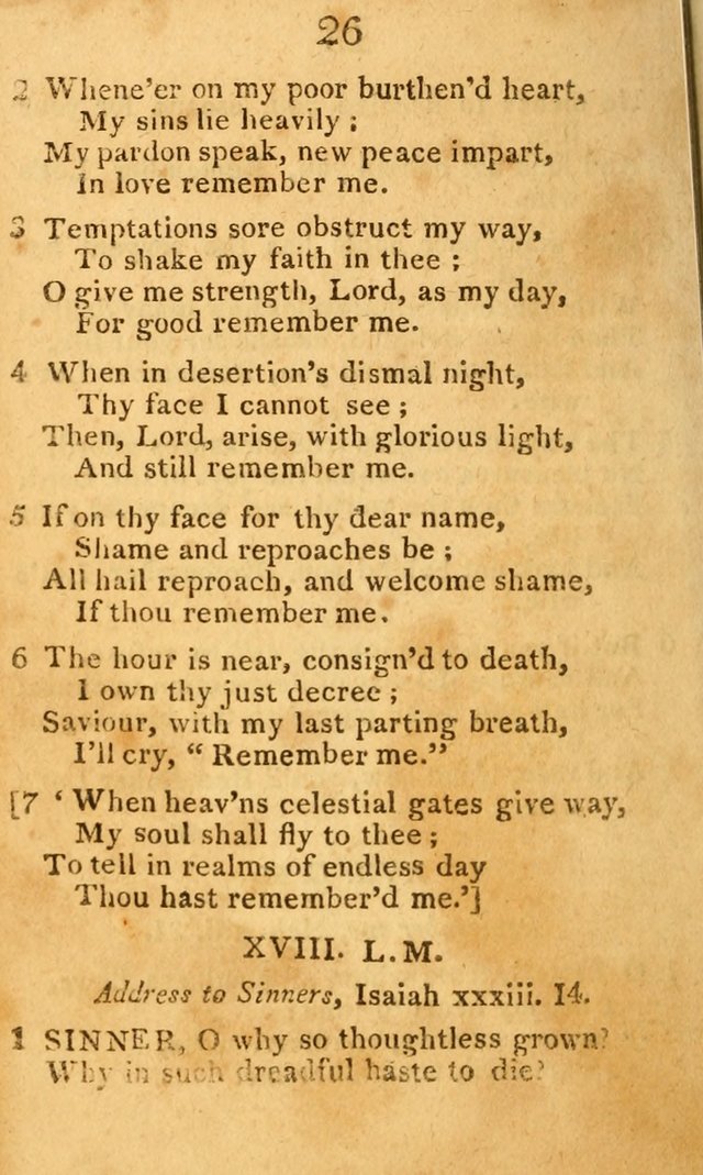 A Choice Selection of Hymns and Spiritual Songs: designed for the use of  the pious page 26