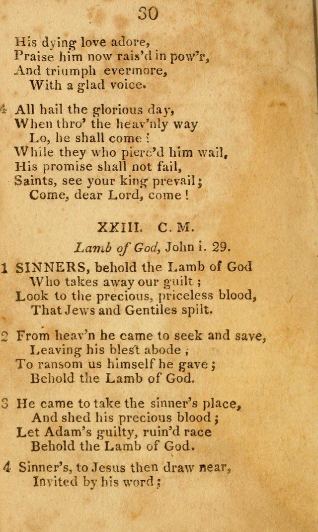 A Choice Selection of Hymns and Spiritual Songs: designed for the use of  the pious page 30