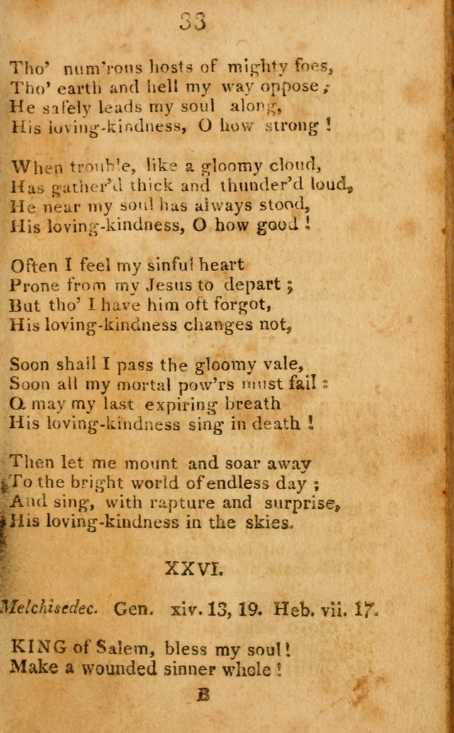 A Choice Selection of Hymns and Spiritual Songs: designed for the use of  the pious page 33