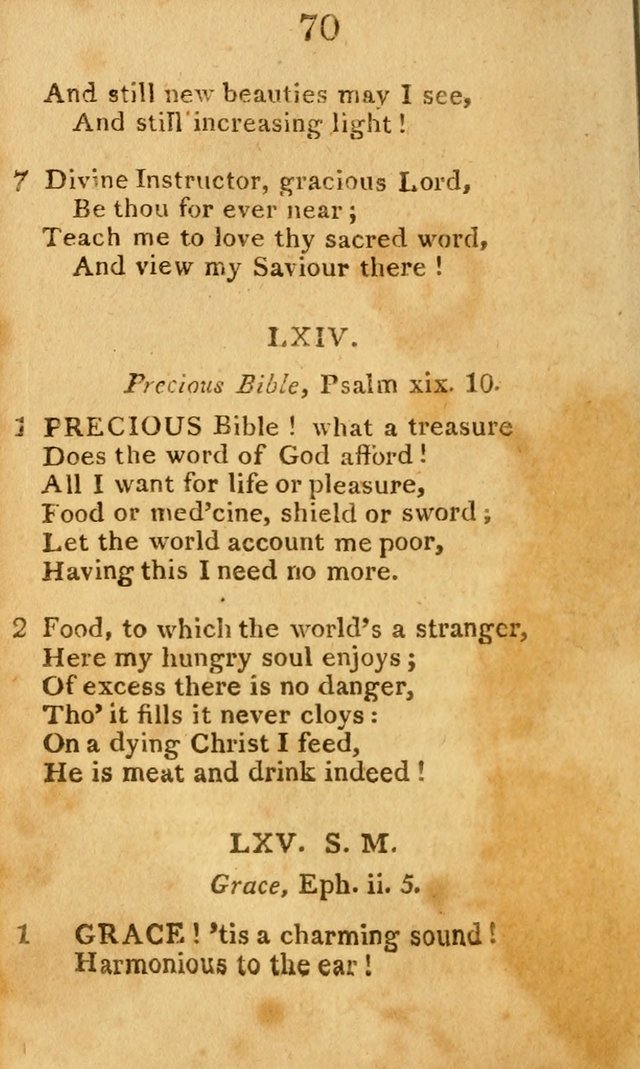 A Choice Selection of Hymns and Spiritual Songs: designed for the use of  the pious page 72