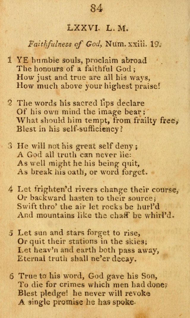 A Choice Selection of Hymns and Spiritual Songs: designed for the use of  the pious page 86