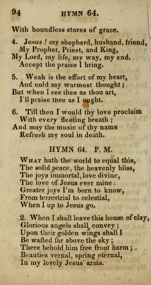A Choice Selection of Hymns and Spiritual Songs, Designed to Aid in the Devotions of Prayer, Conference, and Camp-Meetings page 105