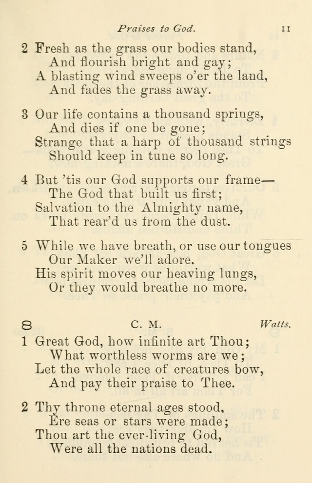 A Choice Selection of Hymns and Spiritual Songs for the use of the Baptist Church and all lovers of song page 14