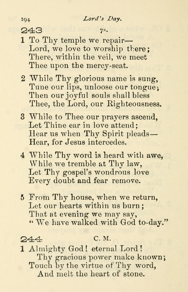 A Choice Selection of Hymns and Spiritual Songs for the use of the Baptist Church and all lovers of song page 197