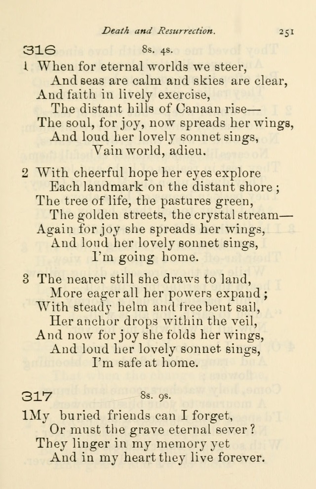 A Choice Selection of Hymns and Spiritual Songs for the use of the Baptist Church and all lovers of song page 254