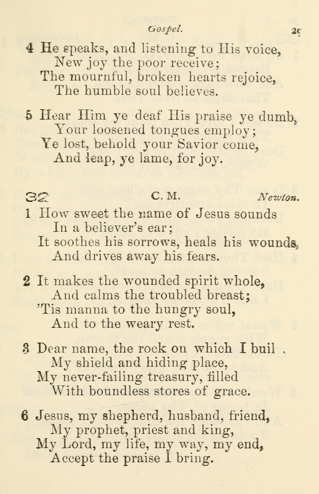 A Choice Selection of Hymns and Spiritual Songs for the use of the Baptist Church and all lovers of song page 32