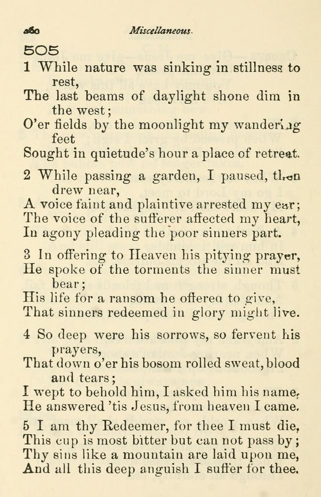 A Choice Selection of Hymns and Spiritual Songs for the use of the Baptist Church and all lovers of song page 463