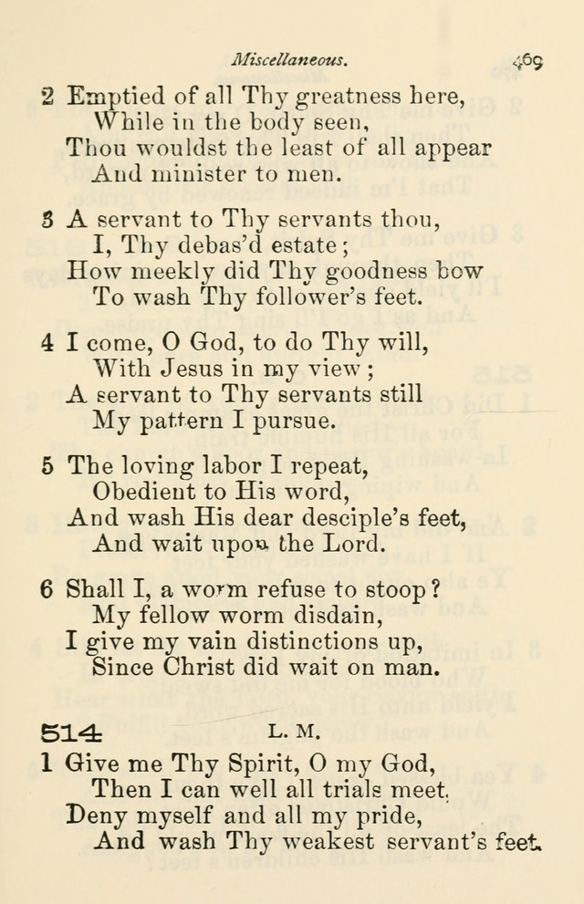 A Choice Selection of Hymns and Spiritual Songs for the use of the Baptist Church and all lovers of song page 472