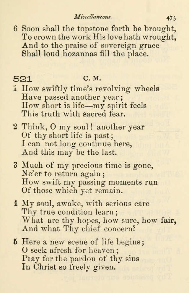 A Choice Selection of Hymns and Spiritual Songs for the use of the Baptist Church and all lovers of song page 478