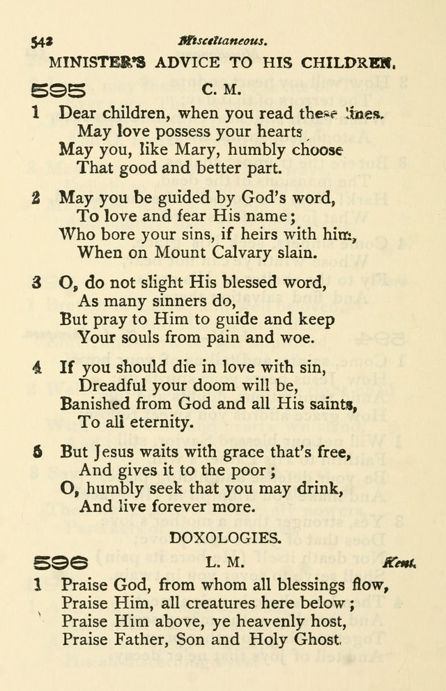 A Choice Selection of Hymns and Spiritual Songs for the use of the Baptist Church and all lovers of song page 545