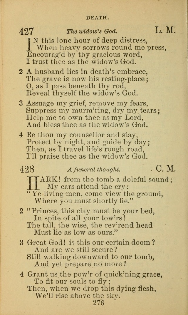 A Collection of Spiritual Hymns: adapted to the Various Kinds of Christian Worship, and especially designed for the use of the Brethren in Christ. 2nd ed. page 278