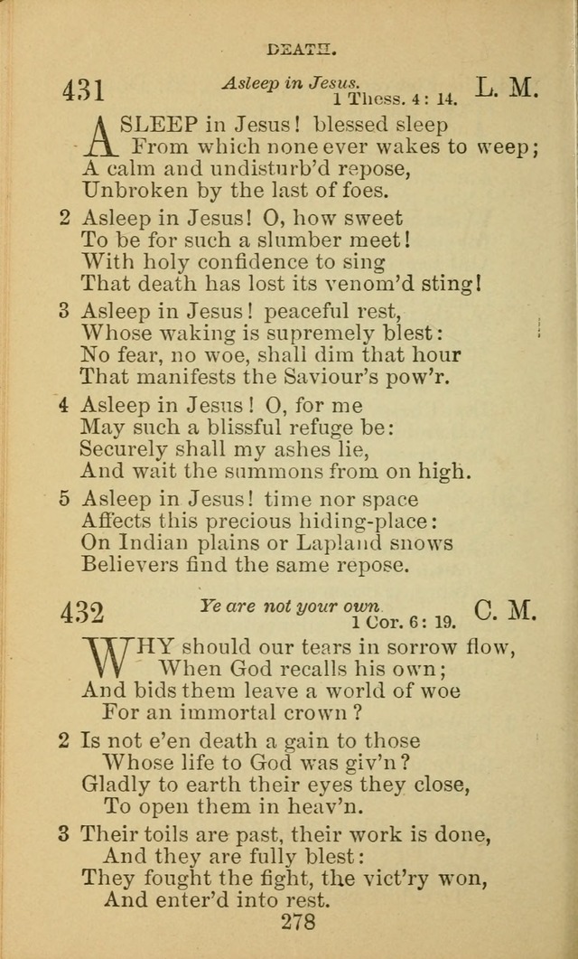 A Collection of Spiritual Hymns: adapted to the Various Kinds of Christian Worship, and especially designed for the use of the Brethren in Christ. 2nd ed. page 280