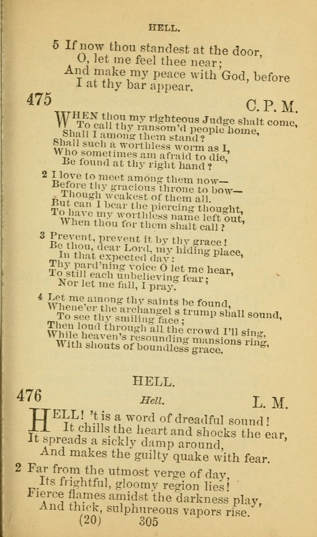 A Collection of Spiritual Hymns: adapted to the Various Kinds of Christian Worship, and especially designed for the use of the Brethren in Christ. 2nd ed. page 307