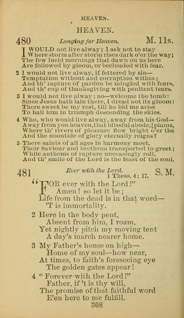 A Collection of Spiritual Hymns: adapted to the Various Kinds of Christian Worship, and especially designed for the use of the Brethren in Christ. 2nd ed. page 310