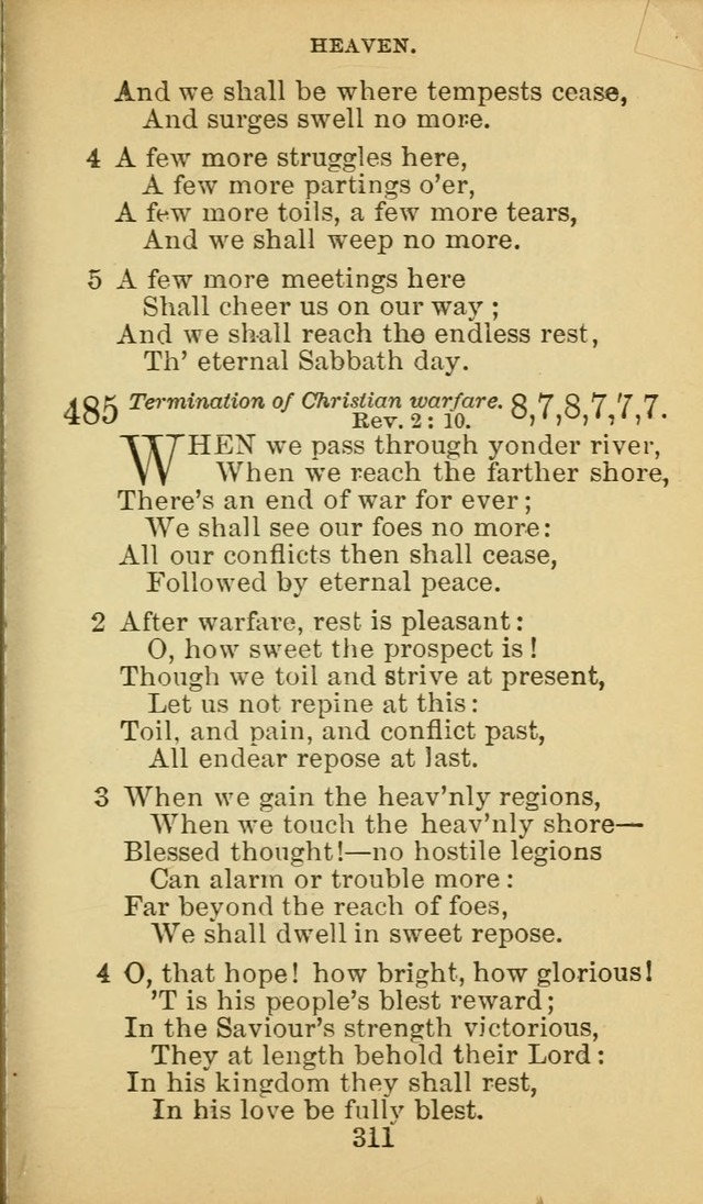 A Collection of Spiritual Hymns: adapted to the Various Kinds of Christian Worship, and especially designed for the use of the Brethren in Christ. 2nd ed. page 313