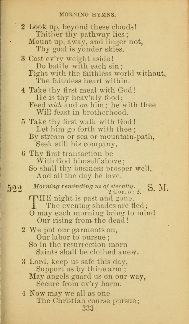 A Collection of Spiritual Hymns: adapted to the Various Kinds of Christian Worship, and especially designed for the use of the Brethren in Christ. 2nd ed. page 335