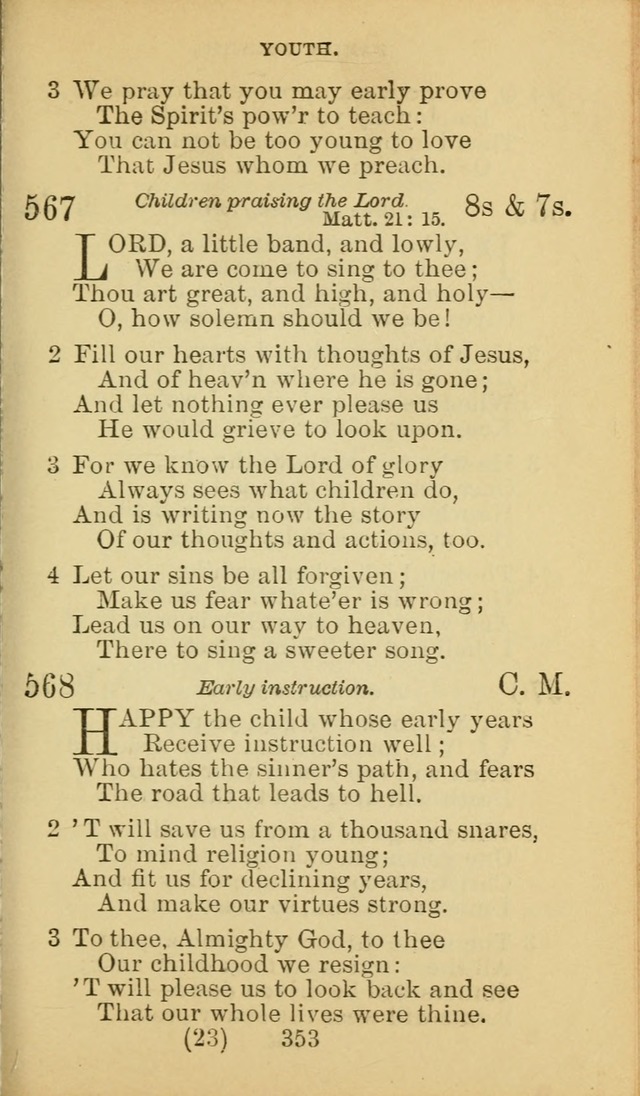A Collection of Spiritual Hymns: adapted to the Various Kinds of Christian Worship, and especially designed for the use of the Brethren in Christ. 2nd ed. page 355
