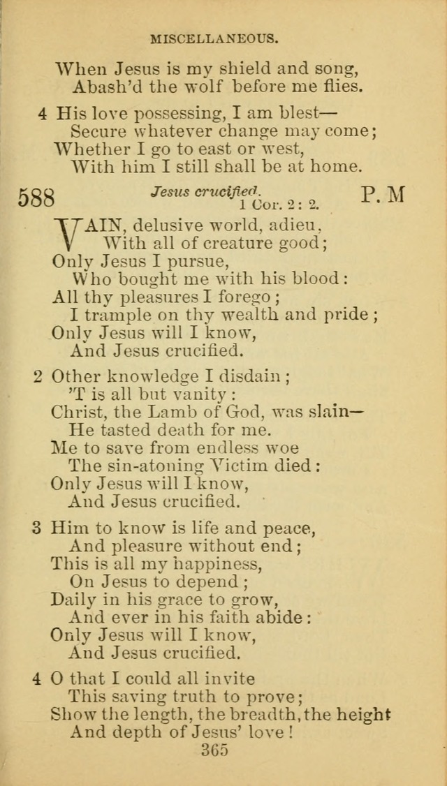 A Collection of Spiritual Hymns: adapted to the Various Kinds of Christian Worship, and especially designed for the use of the Brethren in Christ. 2nd ed. page 367