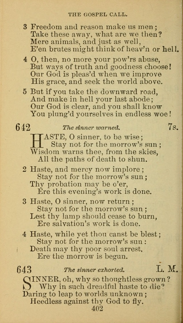 A Collection of Spiritual Hymns: adapted to the Various Kinds of Christian Worship, and especially designed for the use of the Brethren in Christ. 2nd ed. page 404