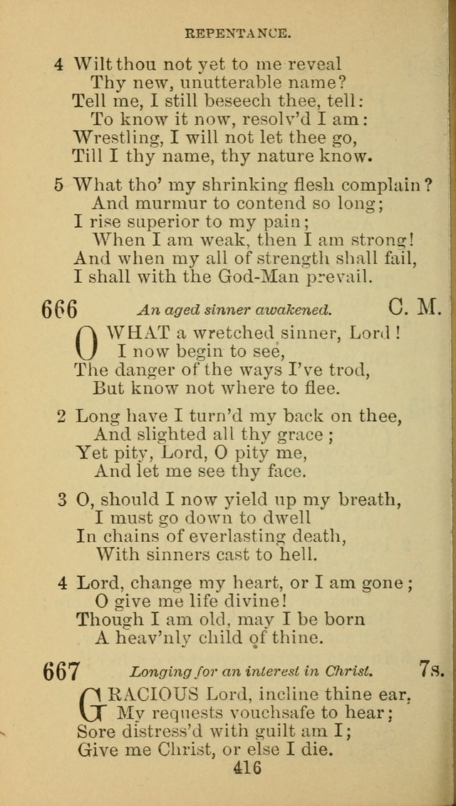 A Collection of Spiritual Hymns: adapted to the Various Kinds of Christian Worship, and especially designed for the use of the Brethren in Christ. 2nd ed. page 420